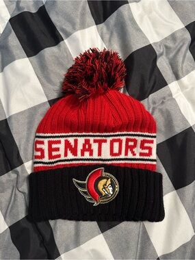 Ottawa Senators Red & Black Pom Beanie